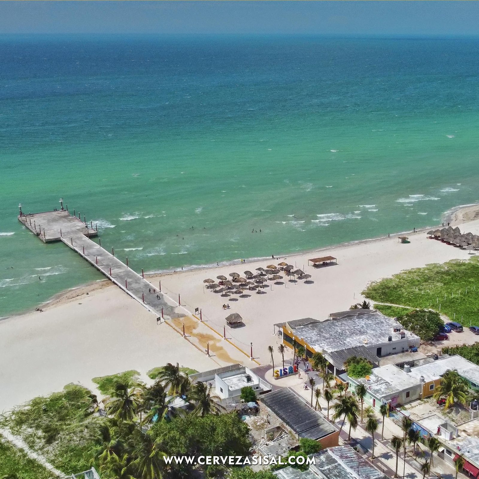 Muelle de Sisal, Yucatán, punto de venta de cerveza artesanal Cervezas Sisal
